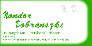 nandor dobranszki business card
